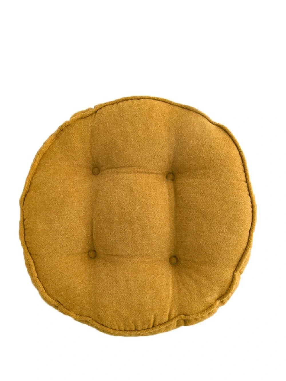 Soft & Comfy 18” Round Chair Cushion - MUSTARD YELLOW